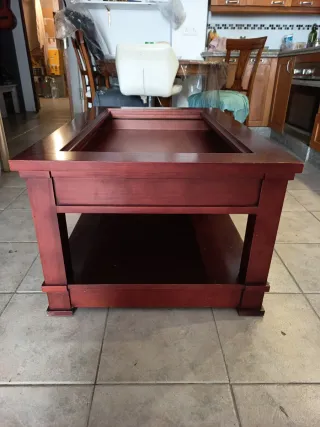 Mesa de centro madera y cristal