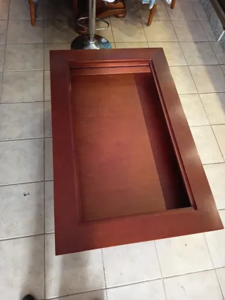 Mesa de centro madera y cristal