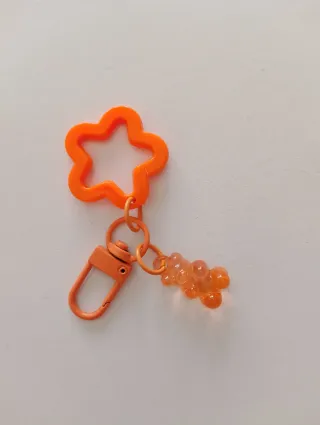 Portachiavi a forma di stella arancione