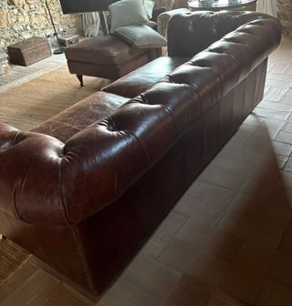 Sofá Chester Piel Marrón