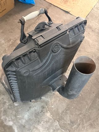 Estufa antigua de leña centenaria