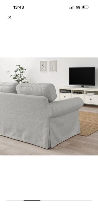 3x Sofá Ektorp IKEA Gris Tela