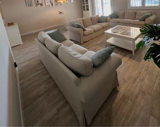 3x Sofá Ektorp IKEA Gris Tela