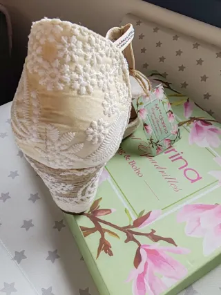 Sandalias Boho de Novia color crema