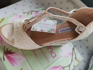 Sandalias Boho de Novia color crema