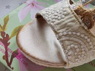 Sandalias Boho de Novia color crema