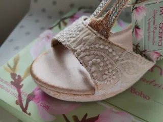 Sandalias Boho de Novia color crema