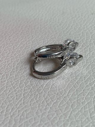 Pendientes de plata con circonita