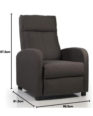 Sillón Reclinable Tela Verona Chocolate