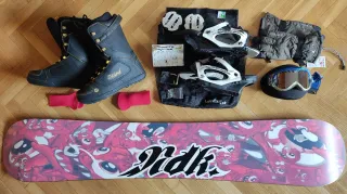 Kit Snowboard: Tabla Fijaciones Botas Pantalones..