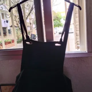 Mono pantalón negro ancho