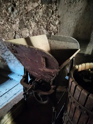 Prensadora de uva antigua