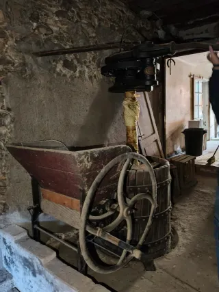 Prensadora de uva antigua