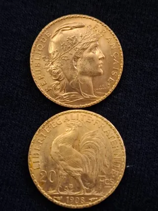 Moneda Oro 20 francos
