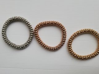 Bracciali maglia oro, argento e oro rosa e oro gia