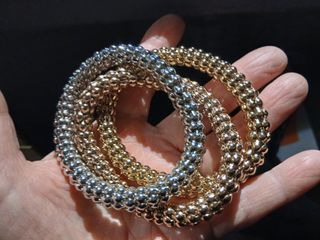 Bracciali maglia oro, argento e oro rosa e oro gia