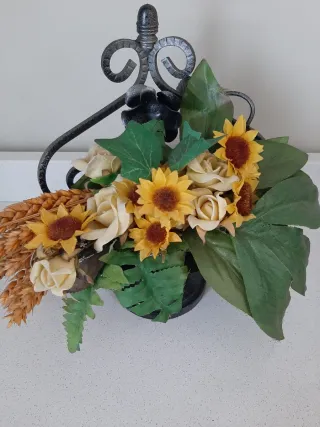 Cestino in ferro battuto vintage