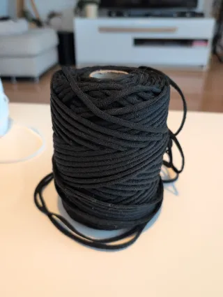Bobina cordón elástico negro