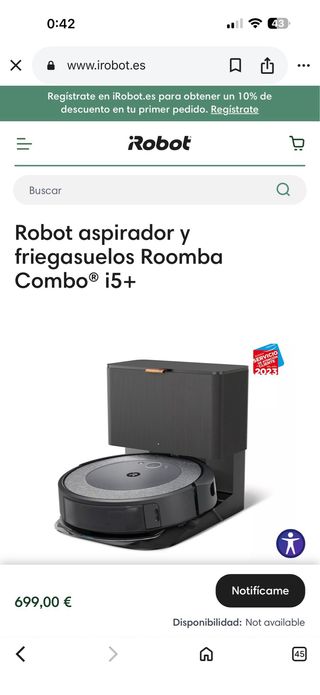 iRobot Roomba Combo i5+ Aspirador y Friegasuelos