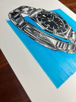 DIBUJO ORIGINAL ROLEX OYSTER PERPETUAL SUBMARINER