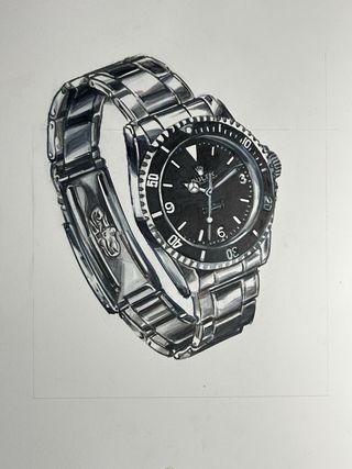 DIBUJO ORIGINAL ROLEX OYSTER PERPETUAL SUBMARINER
