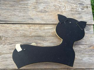 Colgador llaves gato vintage 70s tela felpa