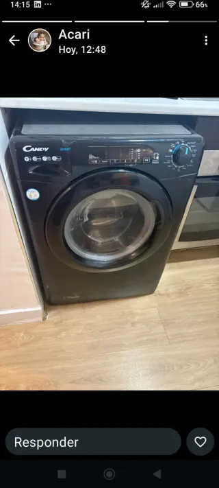 Lavadora Candy Negra frigorífico como nuevos
