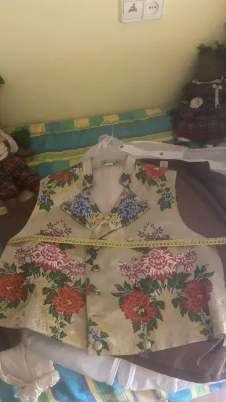 Traje de Fallero Marrón y Multicolor