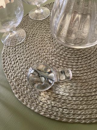 Rondó veneciano(cristal de murano) y 6 copas balón