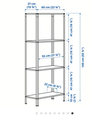 Estantería de acero galvanizado