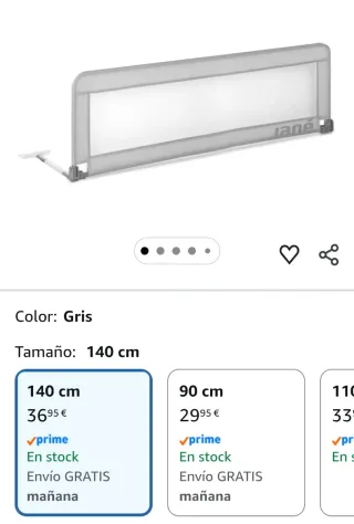 Barrera de seguridad Jane 140 cm Gris