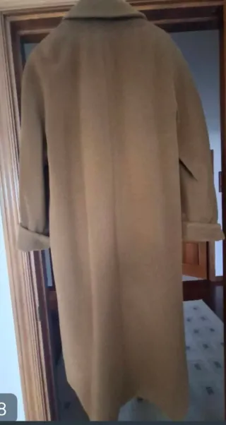 Abrigo largo marrón mujer