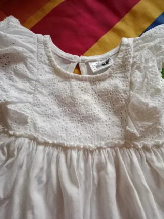 Vestido blanco bebé niña