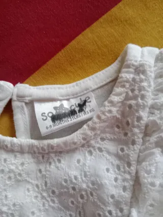 Vestido blanco bebé niña