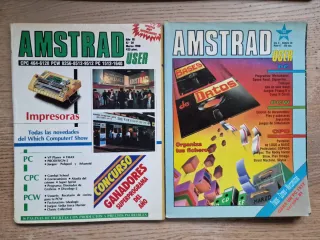 4 revistas Amstrad User números 20, 30, 33 y 34