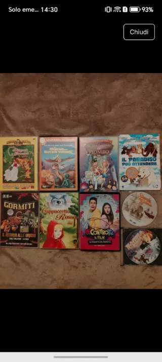 Nove DVD Cartoni Animati per Bambini