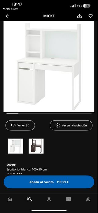 Escritorio MICKE Blanco IKEA