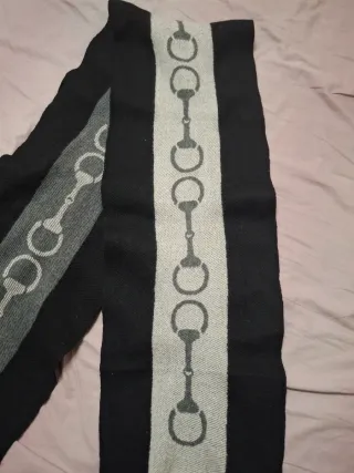 Sciarpa Gucci Horsebit Nera e Grigia