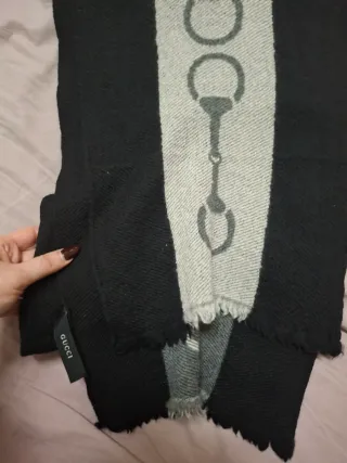 Sciarpa Gucci Horsebit Nera e Grigia