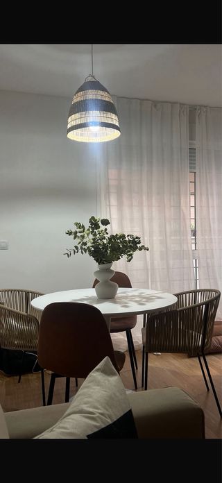 Conjunto 4 Sillas Comedor Rattan y polipiel