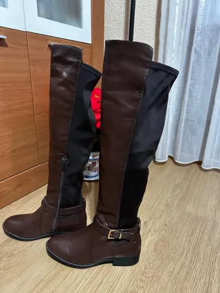 Botas altas mujer marrones y negras