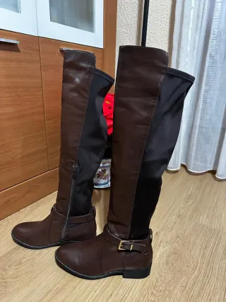 Botas altas mujer marrones y negras