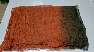 Pañuelo degradado colores tierra marrón verde y na