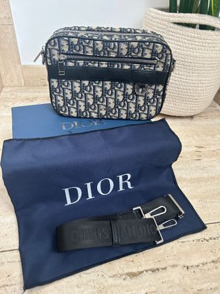 Riñonera Dior Beige y Azul