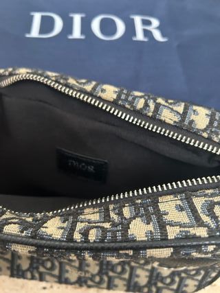 Riñonera Dior Beige y Azul