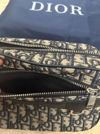 Riñonera Dior Beige y Azul