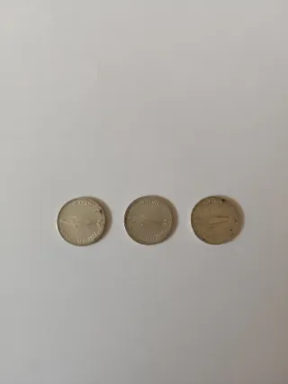 3 Monedas Canadá 10 Centavos Plata 1967