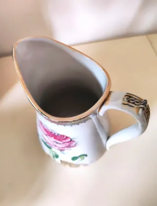 Brocca inglese Staffordshire vintage rosa