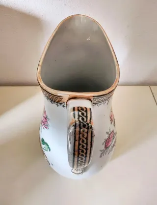 Brocca inglese Staffordshire vintage rosa