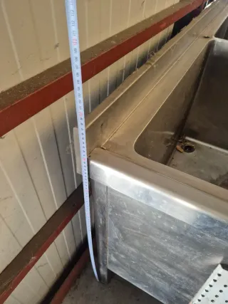 Fregadero industrial doble inoxidable